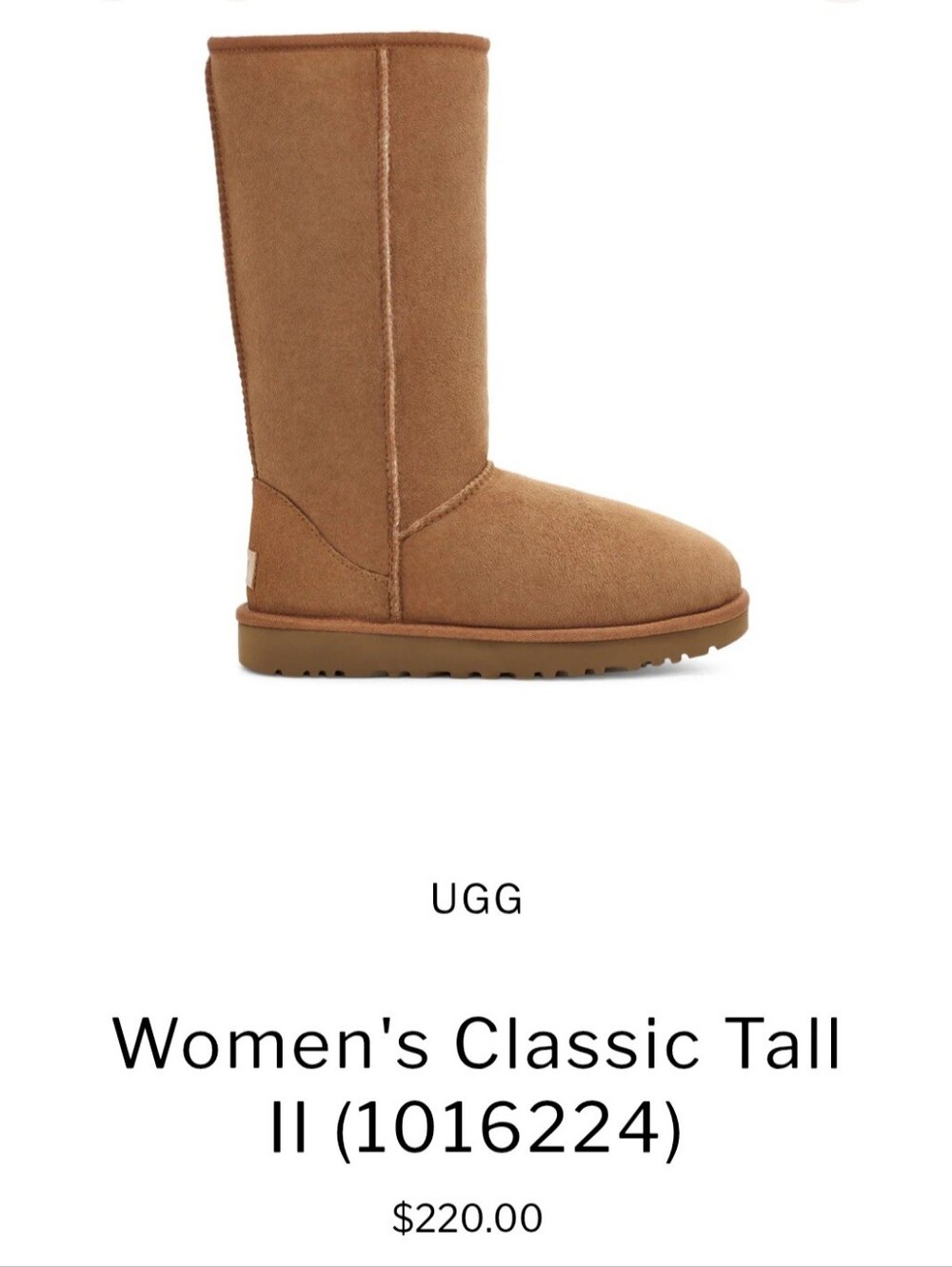 UGG Classic Tall II Chestnut Suede Sheepskin Boots NIB Women’s Size 8